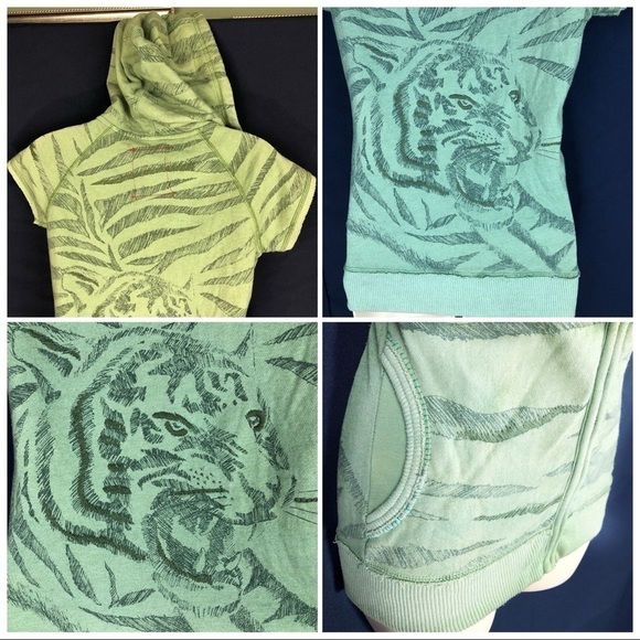 New-z Brand TigerStripes Embroidered Hoodie Vest - Picture 8 of 8